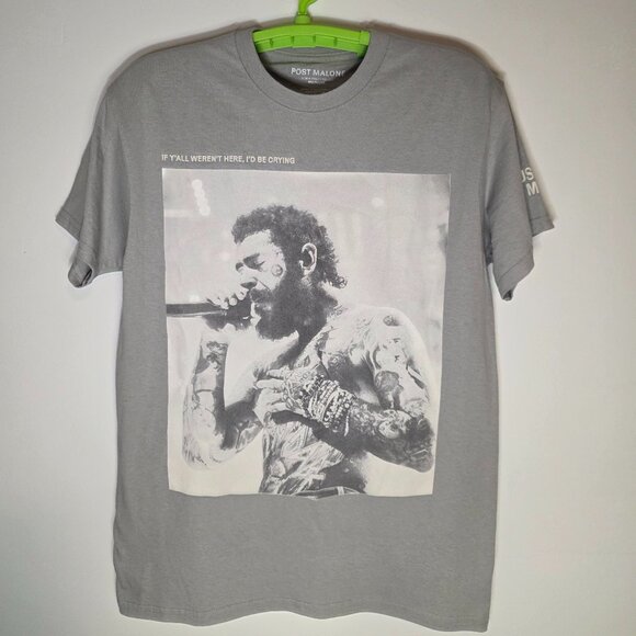 Post Malone Men's Gray Cotton Tee Shirt Size Medium NWOT - Picture 1 of 5